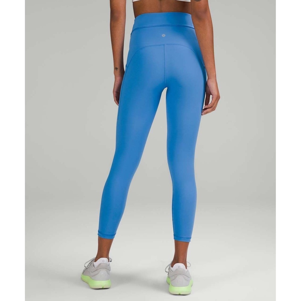 Lululemon Power Thru High-Rise Tight 2 Blue Nile Excellent Training Barbie
